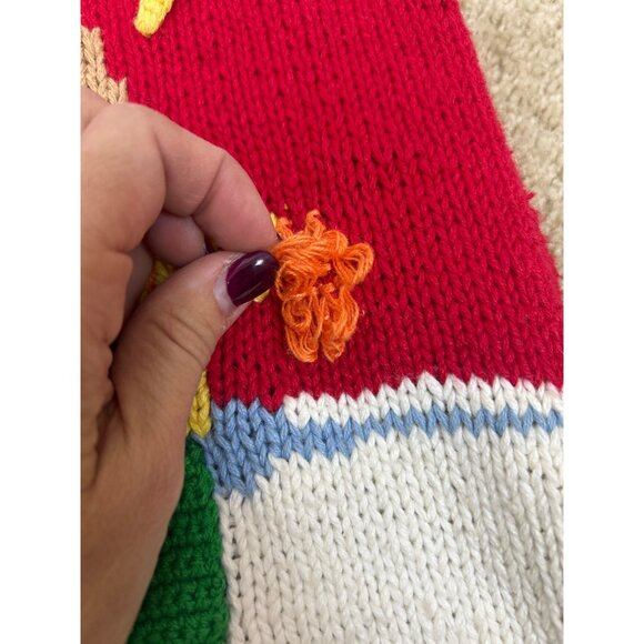 Vtg 90's Eagle Eye Collectibles Women's S/P Birthday Sweater Vest Bear Balloons - Picture 8 of 10